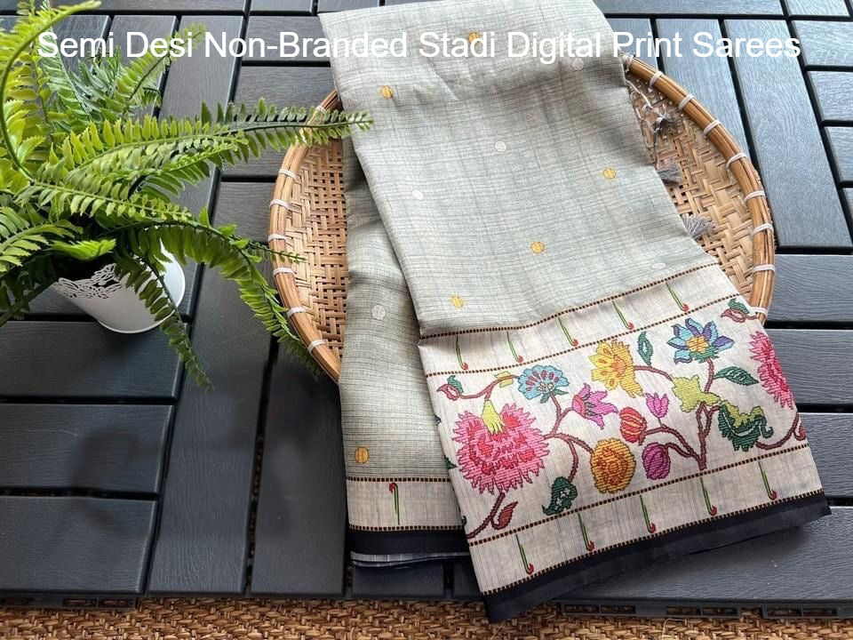 Semi Desi Non-Branded Stadi Digital Print Sarees