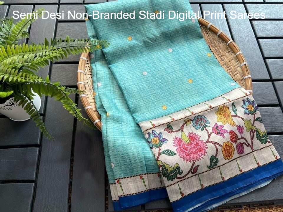 Semi Desi Non-Branded Stadi Digital Print Sarees