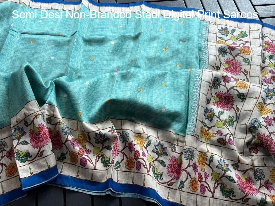 Semi Desi Non-Branded Stadi Digital Print Sarees