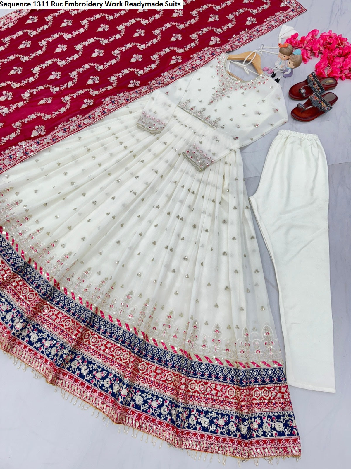 Sequence 1311 Ruc Embroidery Work Readymade Suits