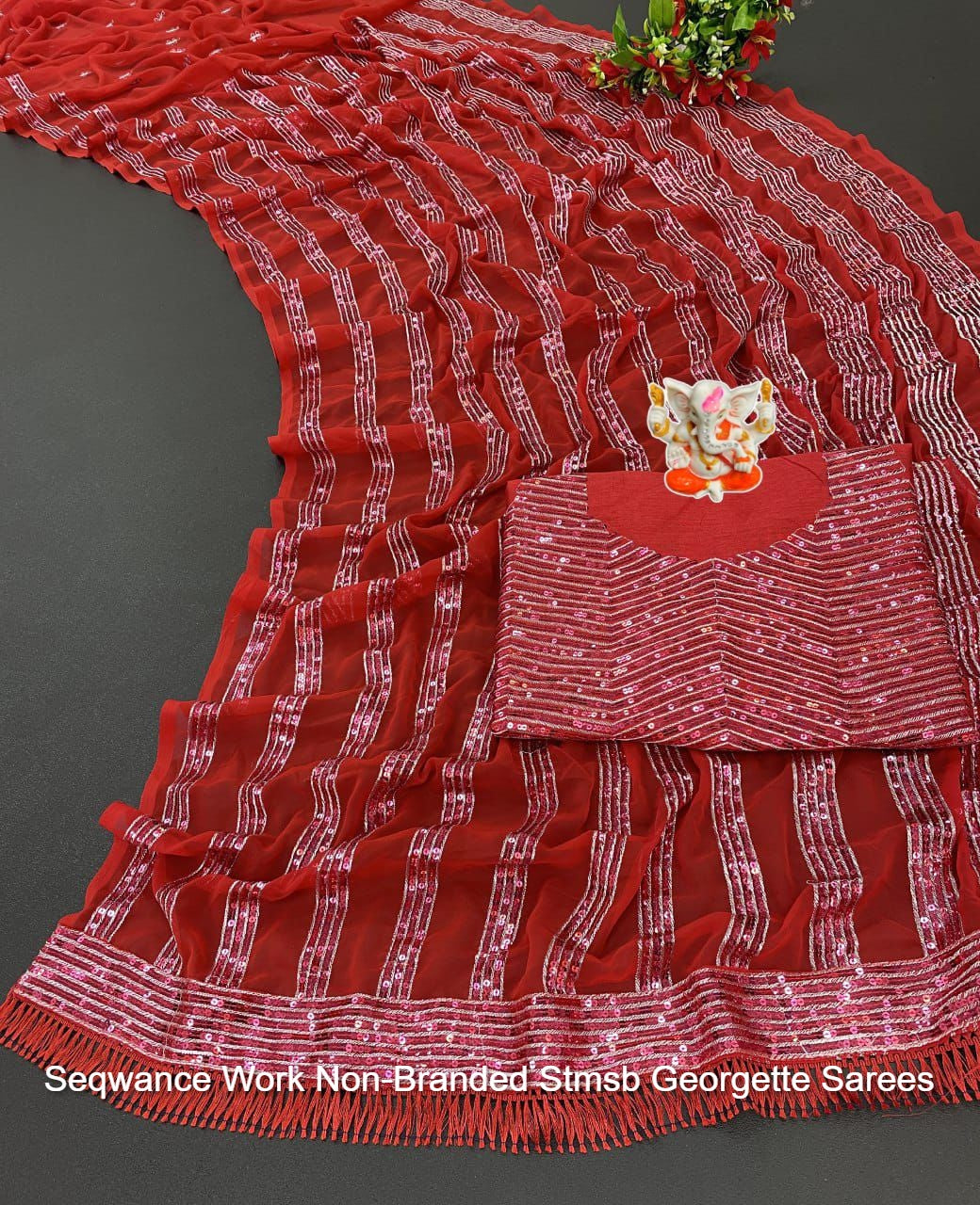 Seqwance Work Non-Branded Stmsb Georgette Sarees