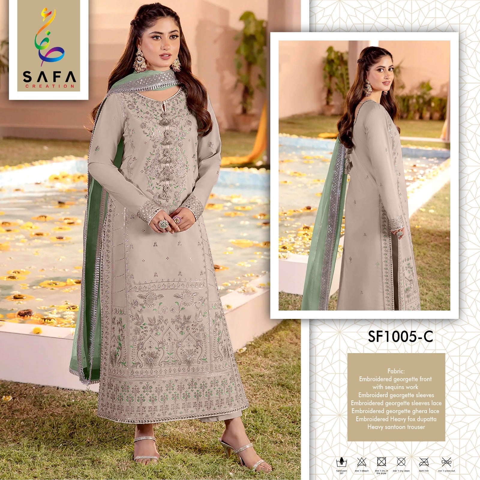 Sf-1005C Safa Creation Pakistani Salwar Suits