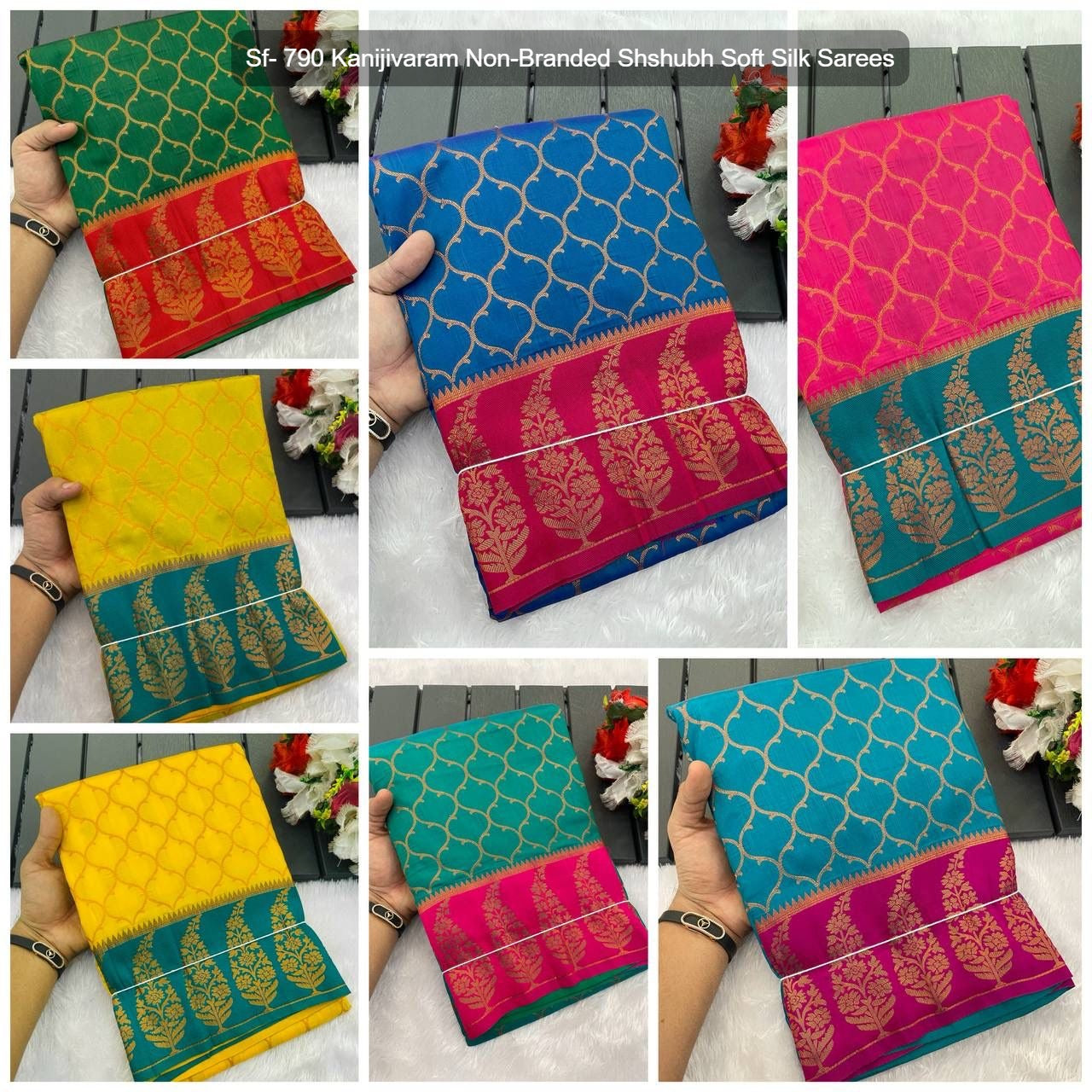 Sf- 790 Kanijivaram Non-Branded Shshubh Soft Silk Sarees