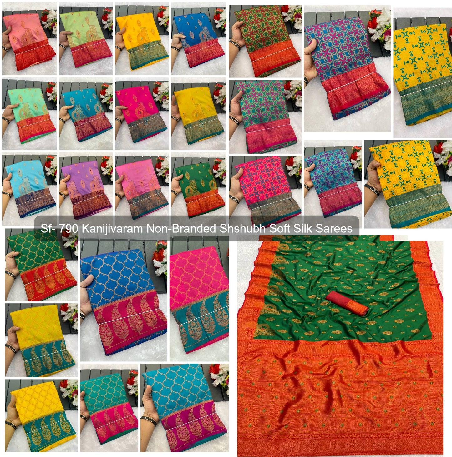 Sf- 790 Kanijivaram Non-Branded Shshubh Soft Silk Sarees