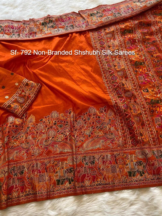 Sf- 792 Non-Branded Shshubh Silk Sarees