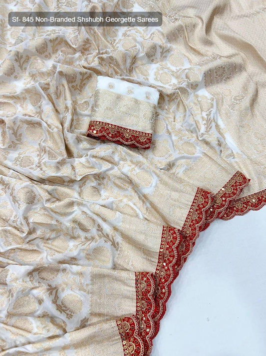 Sf- 845 Non-Branded Shshubh Georgette Sarees