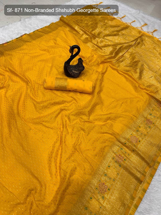 Sf- 871 Non-Branded Shshubh Georgette Sarees