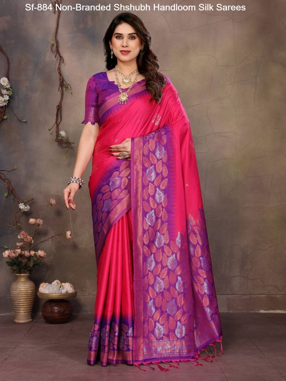 Sf-884 Non-Branded Shshubh Handloom Silk Sarees