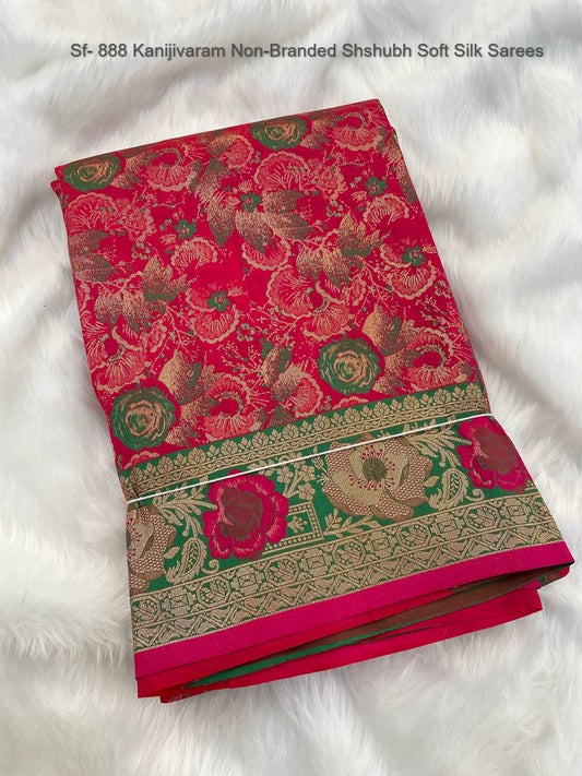 Sf- 888 Kanijivaram Non-Branded Shshubh Soft Silk Sarees