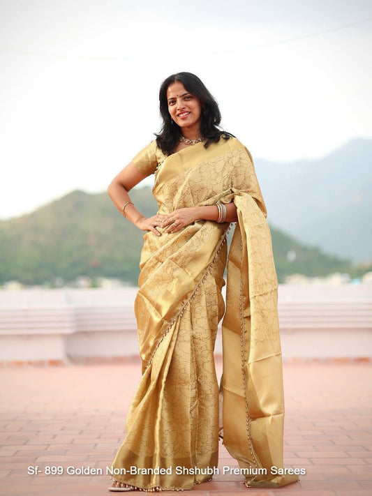 Sf- 899 Golden Non-Branded Shshubh Premium Sarees