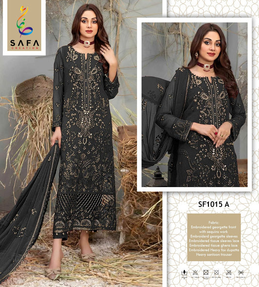 Sf1015 A Safa Creation Georgette Pakistani Salwar Suits