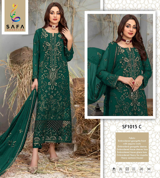 Sf1015 C Safa Creation Georgette Pakistani Salwar Suits