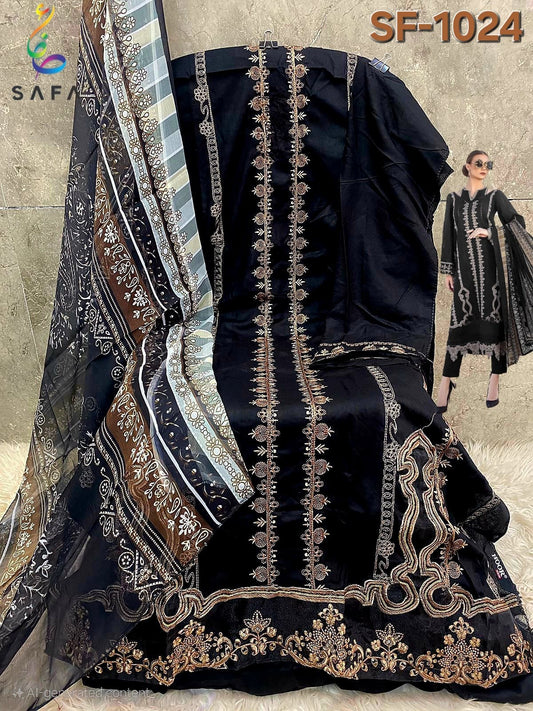 Sf 1024D Safa Creation Embroidery Pakistani Salwar Suits