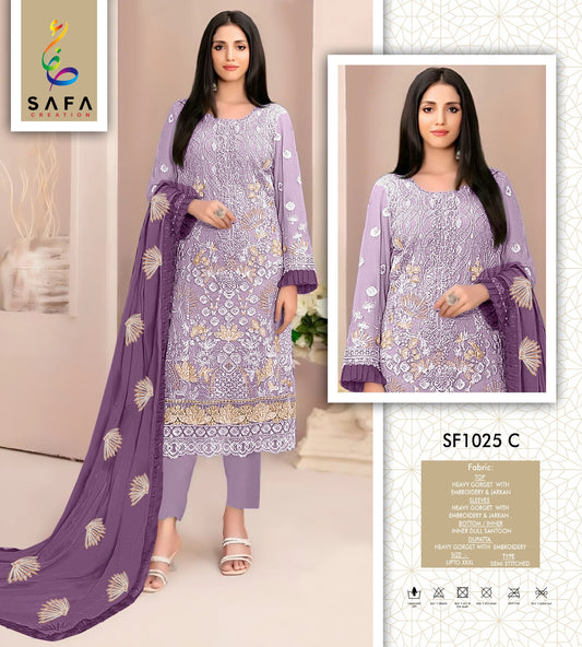 Sf1025C Safa Creation Emroidery Pakistani Readymade Suits
