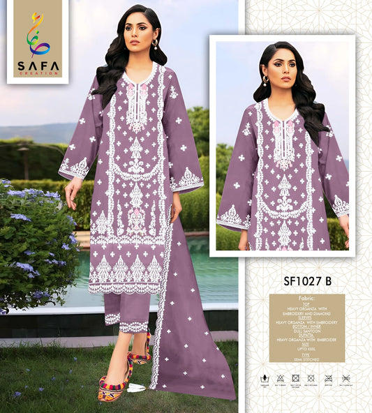 Sf 1027B Safa Creation Embroidery Pakistani Salwar Suits