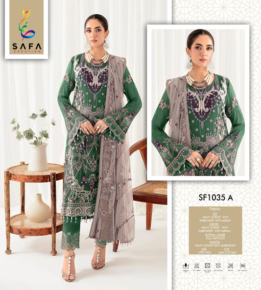 Sf1035-A Safa Creation Georgette Pakistani Salwar Suits