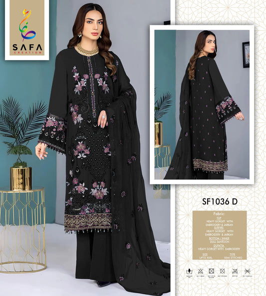 Sf 1036D Safa Creation Premium Georgette Pakistani Salwar Suits