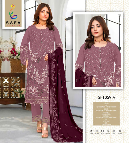 Sf1059-A Safa Creation Georgette Pakistani Salwar Suits