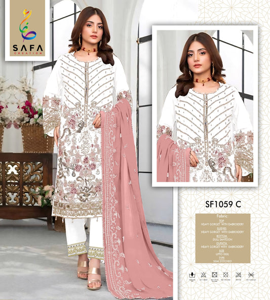 Sf1059-C Safa Creation Georgette Pakistani Salwar Suits