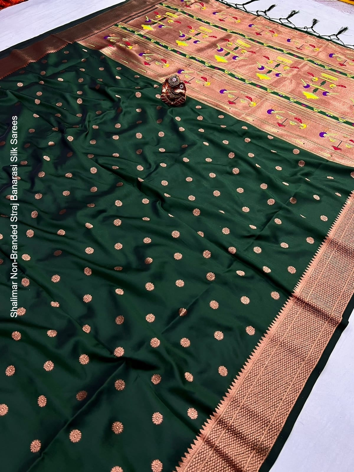 Shalimar Non-Branded Straj Banarasi Silk Sarees