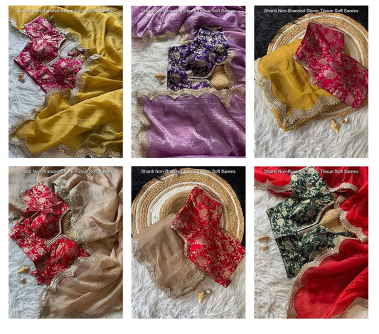 Shanti Non-Branded Stsvm Tissue Soft Sarees