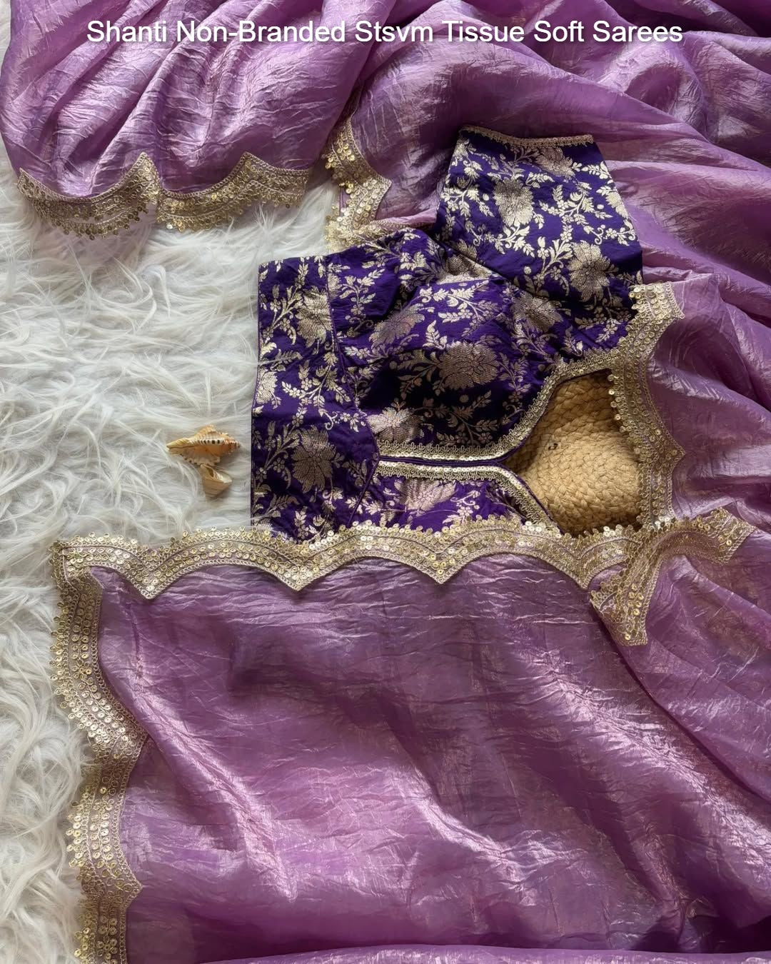 Shanti Non-Branded Stsvm Tissue Soft Sarees