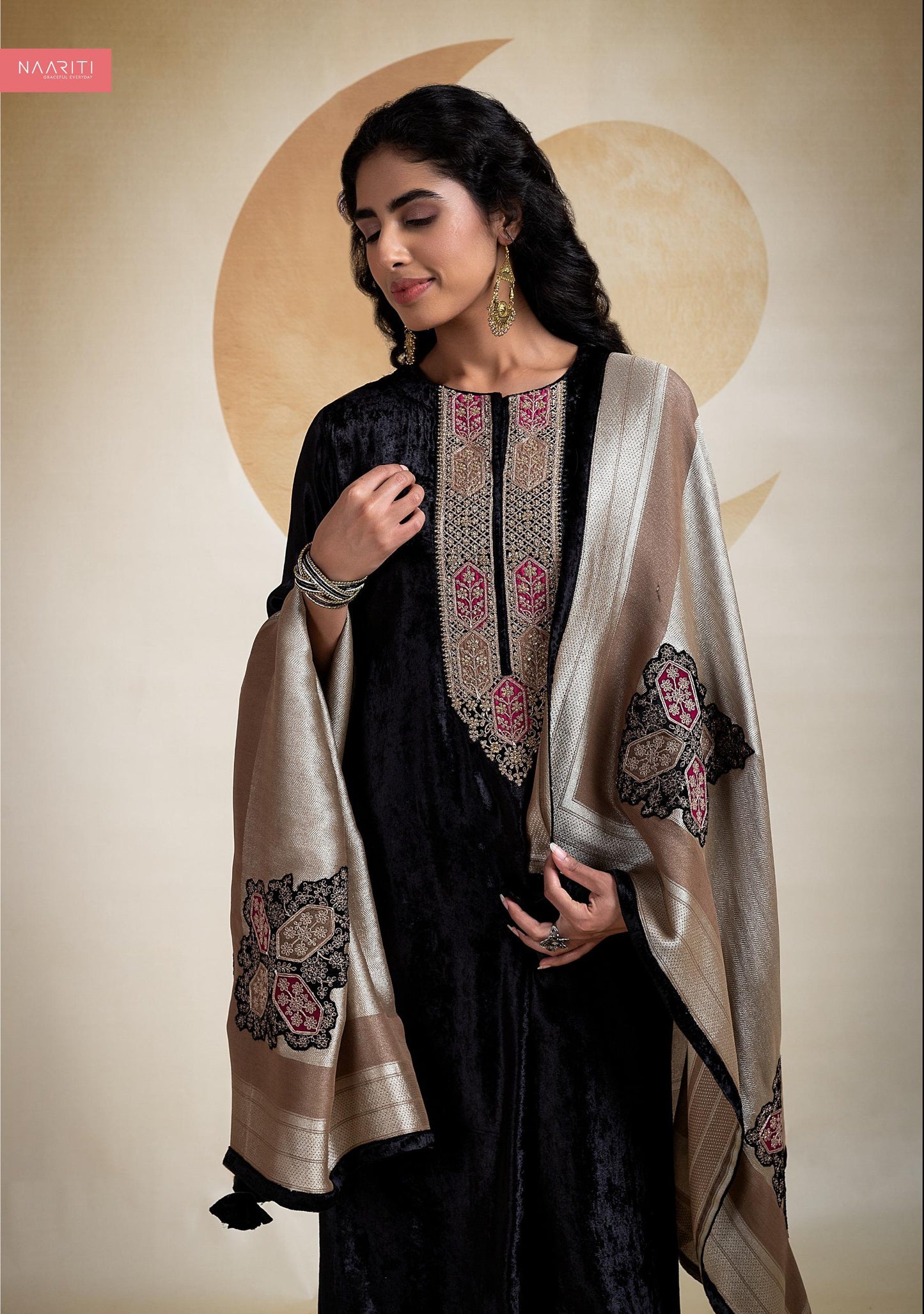Shireen Naariti Handwork Velvet Suits