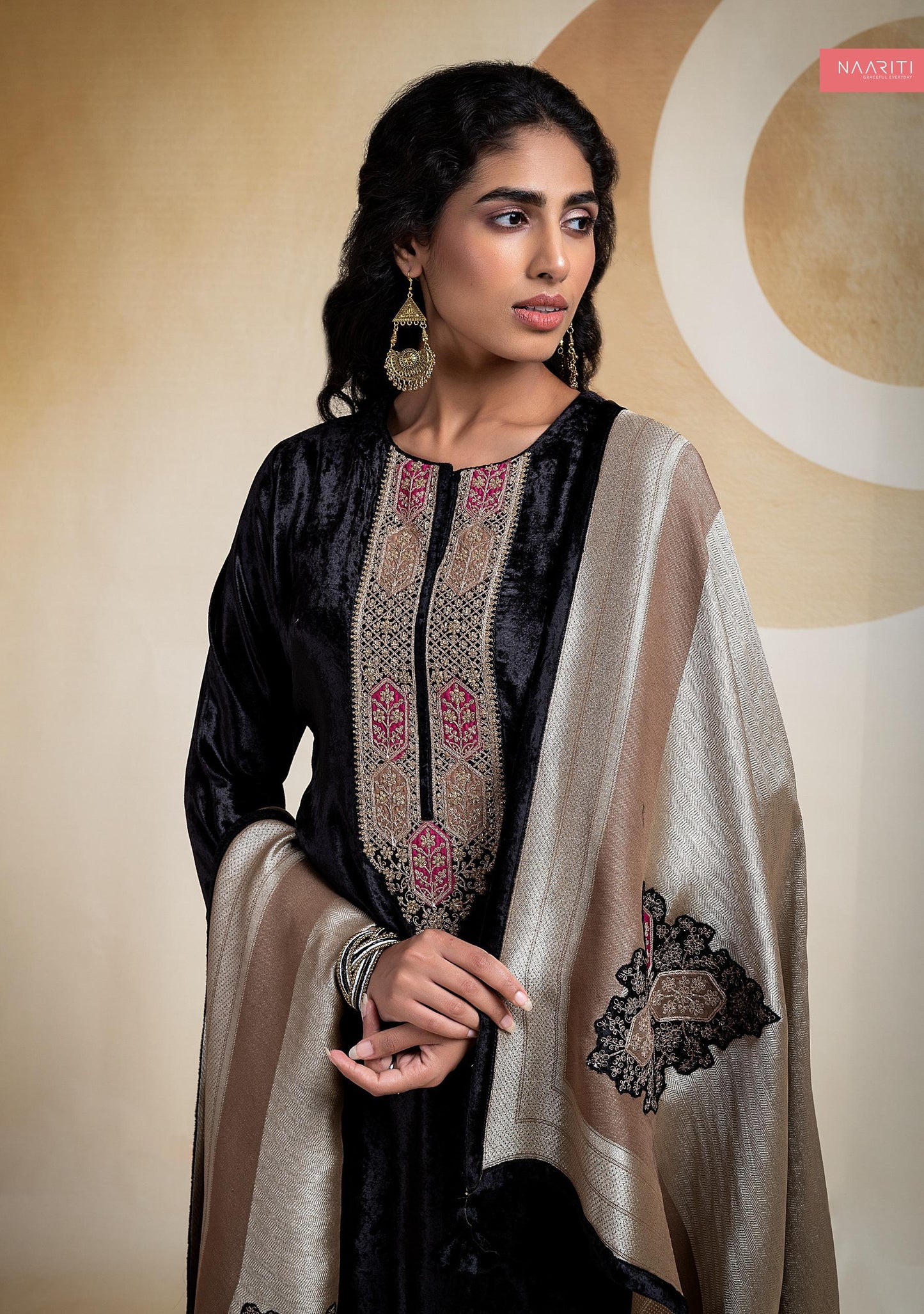 Shireen Naariti Handwork Velvet Suits