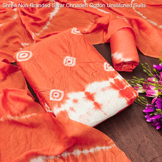 Shree Non-Branded Stvar Chnaderi Cotton Unstitched Suits
