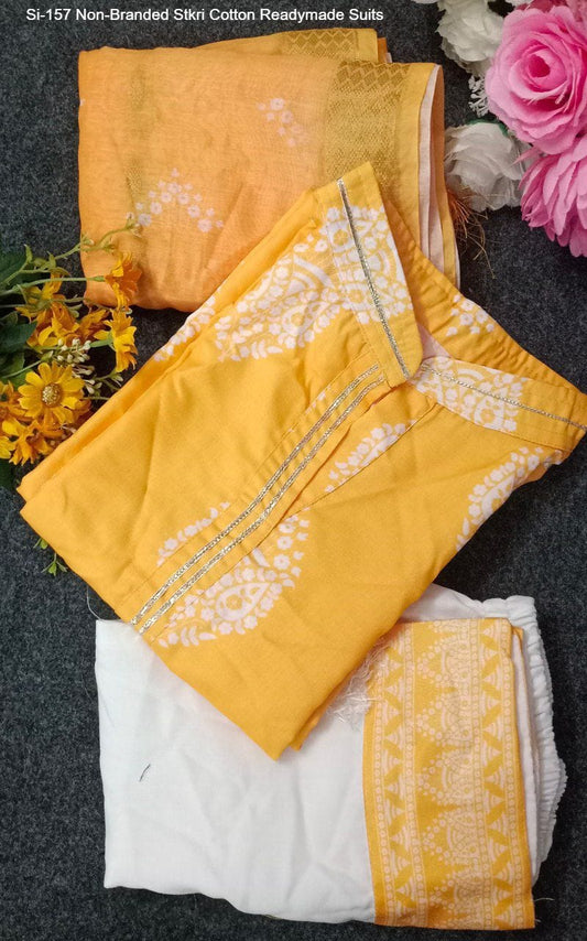 Si-157 Non-Branded Stkri Cotton Readymade Suits