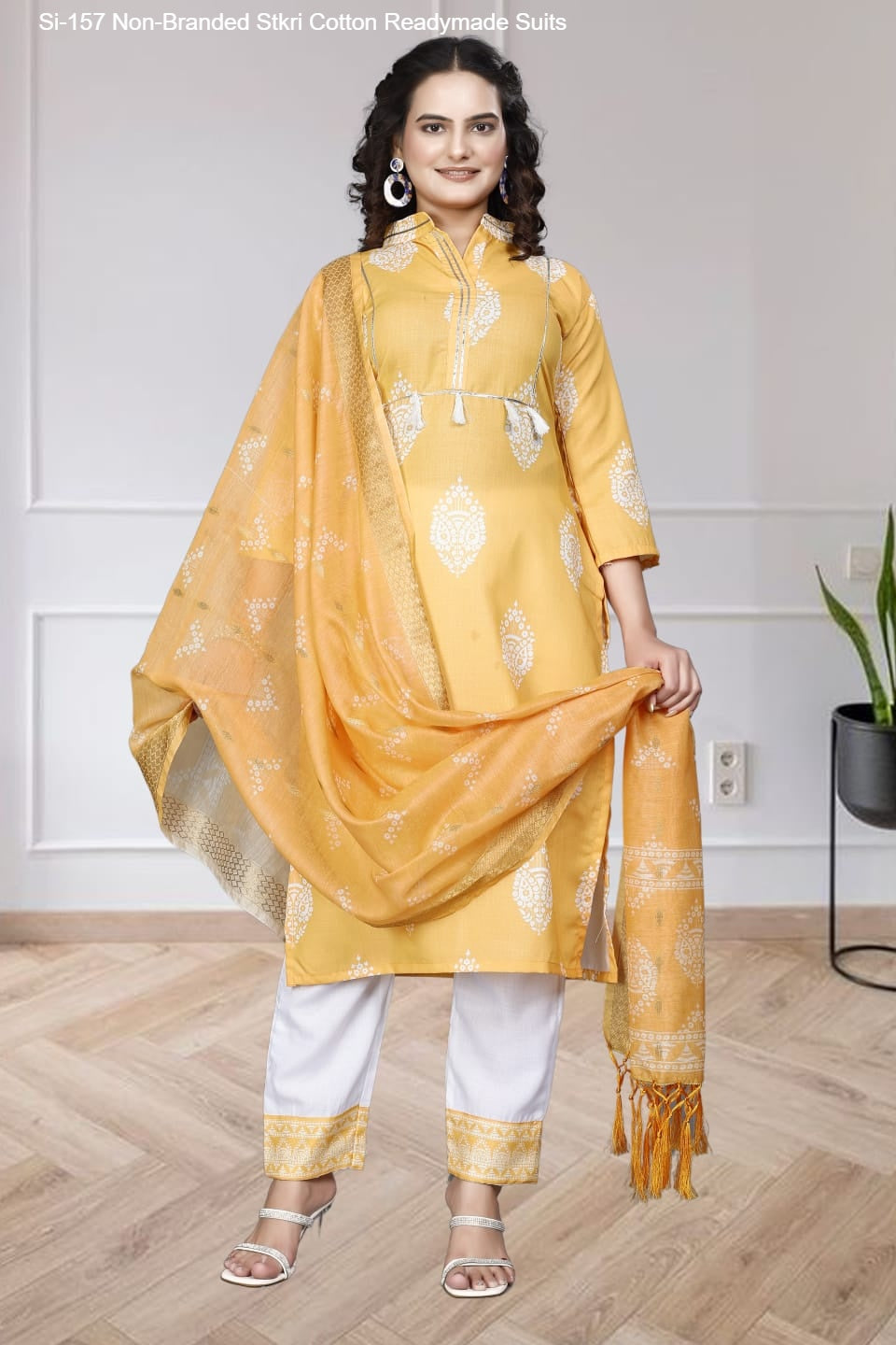 Si-157 Non-Branded Stkri Cotton Readymade Suits