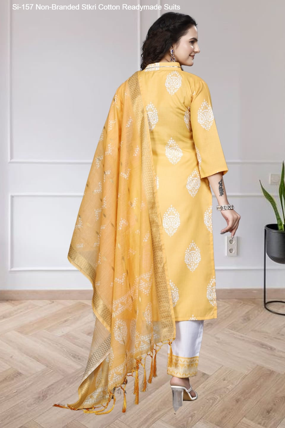 Si-157 Non-Branded Stkri Cotton Readymade Suits