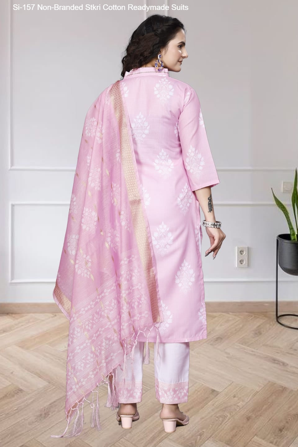 Si-157 Non-Branded Stkri Cotton Readymade Suits
