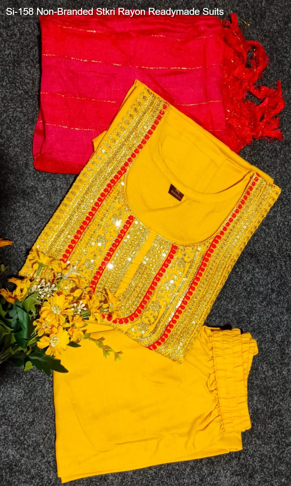 Si-158 Non-Branded Stkri Rayon Readymade Suits