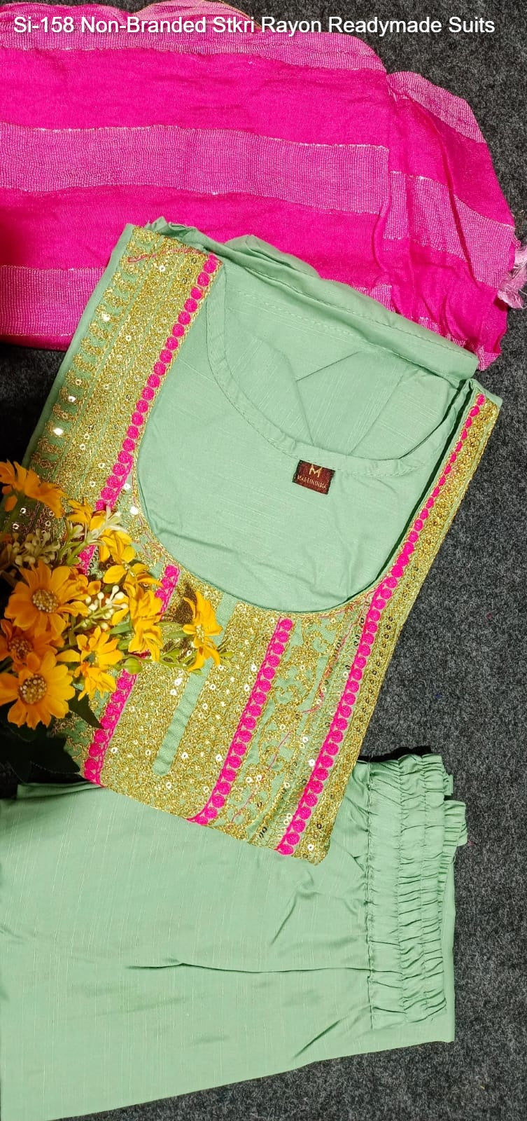 Si-158 Non-Branded Stkri Rayon Readymade Suits