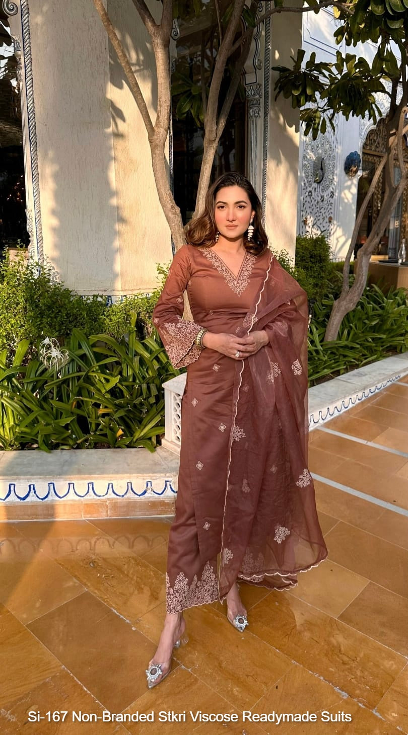 Si-167 Non-Branded Stkri Viscose Readymade Suits