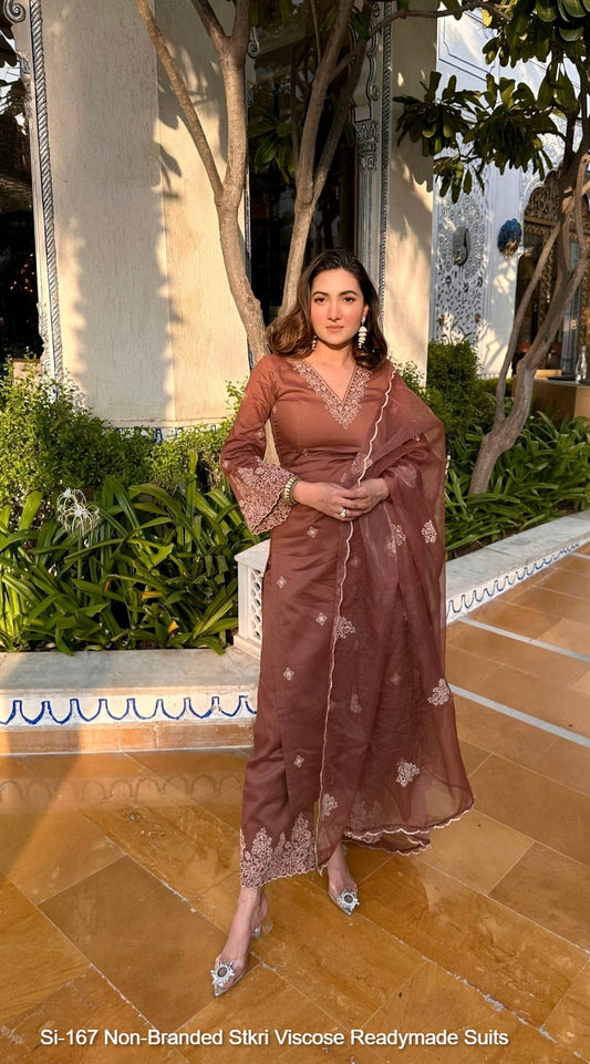 Si-167 Non-Branded Stkri Viscose Readymade Suits