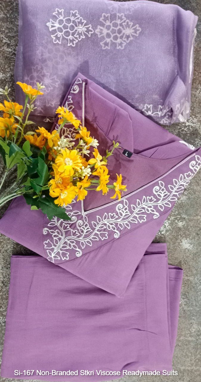 Si-167 Non-Branded Stkri Viscose Readymade Suits