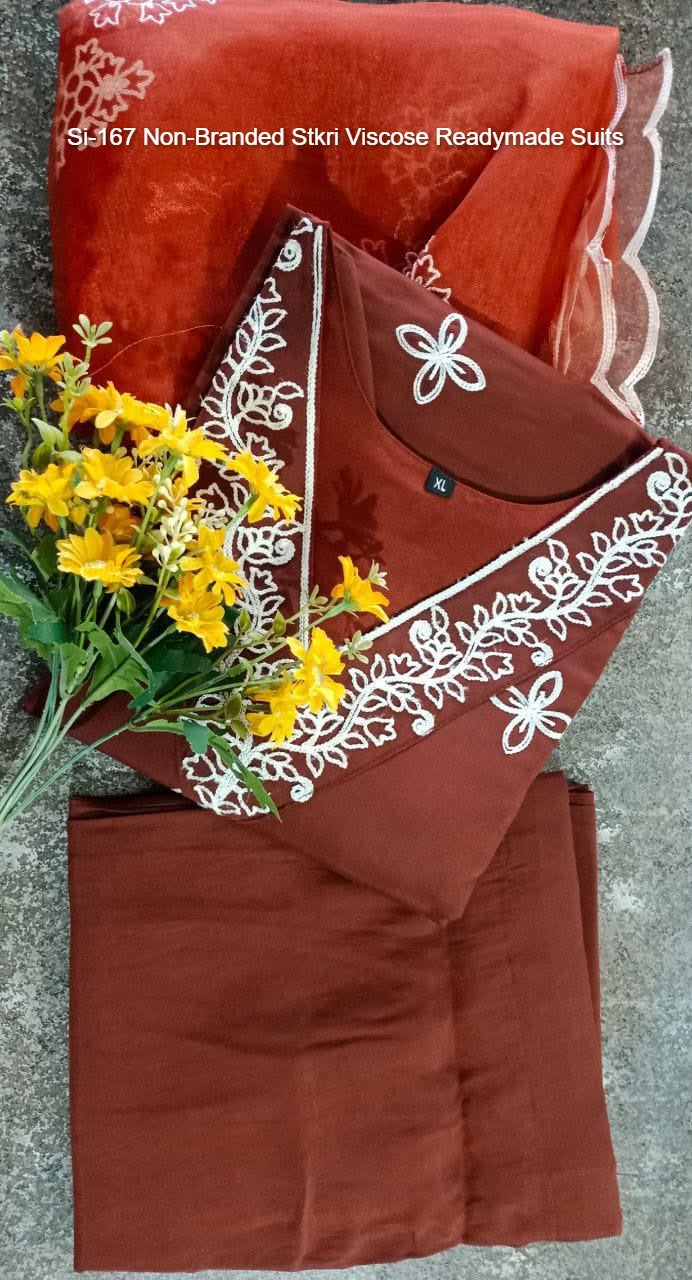 Si-167 Non-Branded Stkri Viscose Readymade Suits