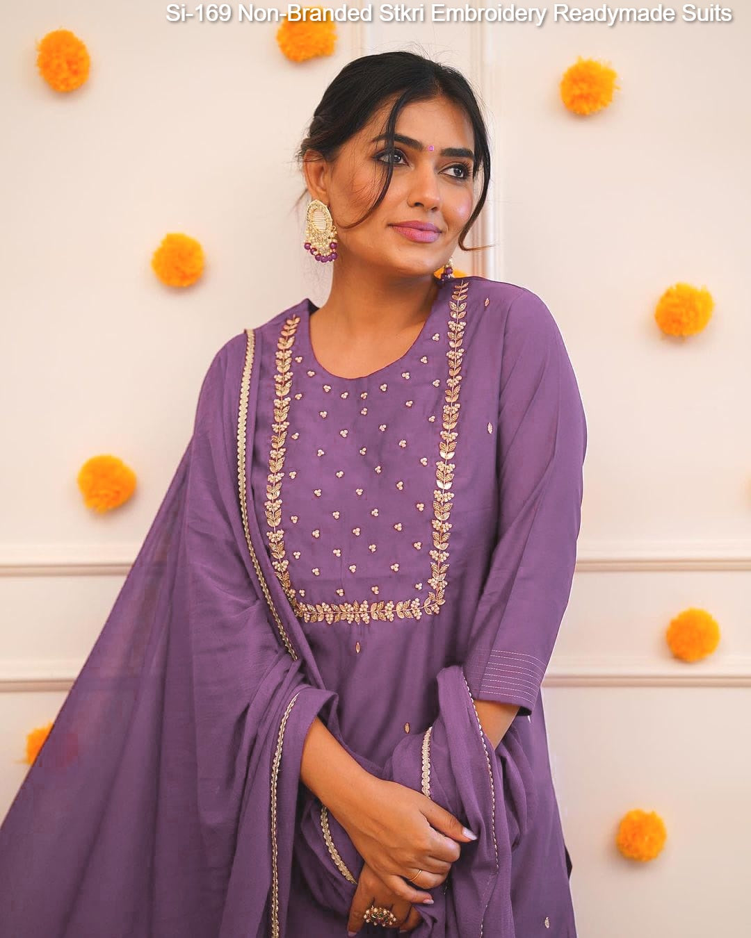 Si-169 Non-Branded Stkri Embroidery Readymade Suits