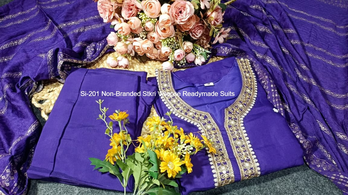 Si-201 Non-Branded Stkri Viscose Readymade Suits