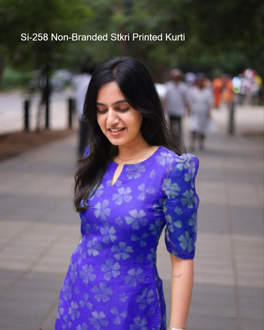 Si-258 Non-Branded Stkri Printed Kurti