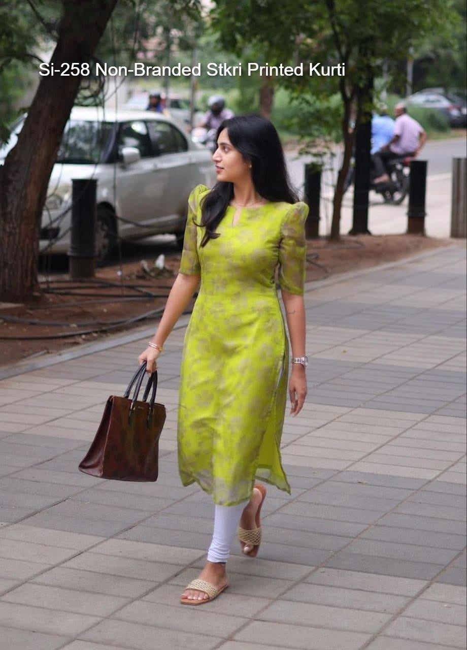 Si-258 Non-Branded Stkri Printed Kurti