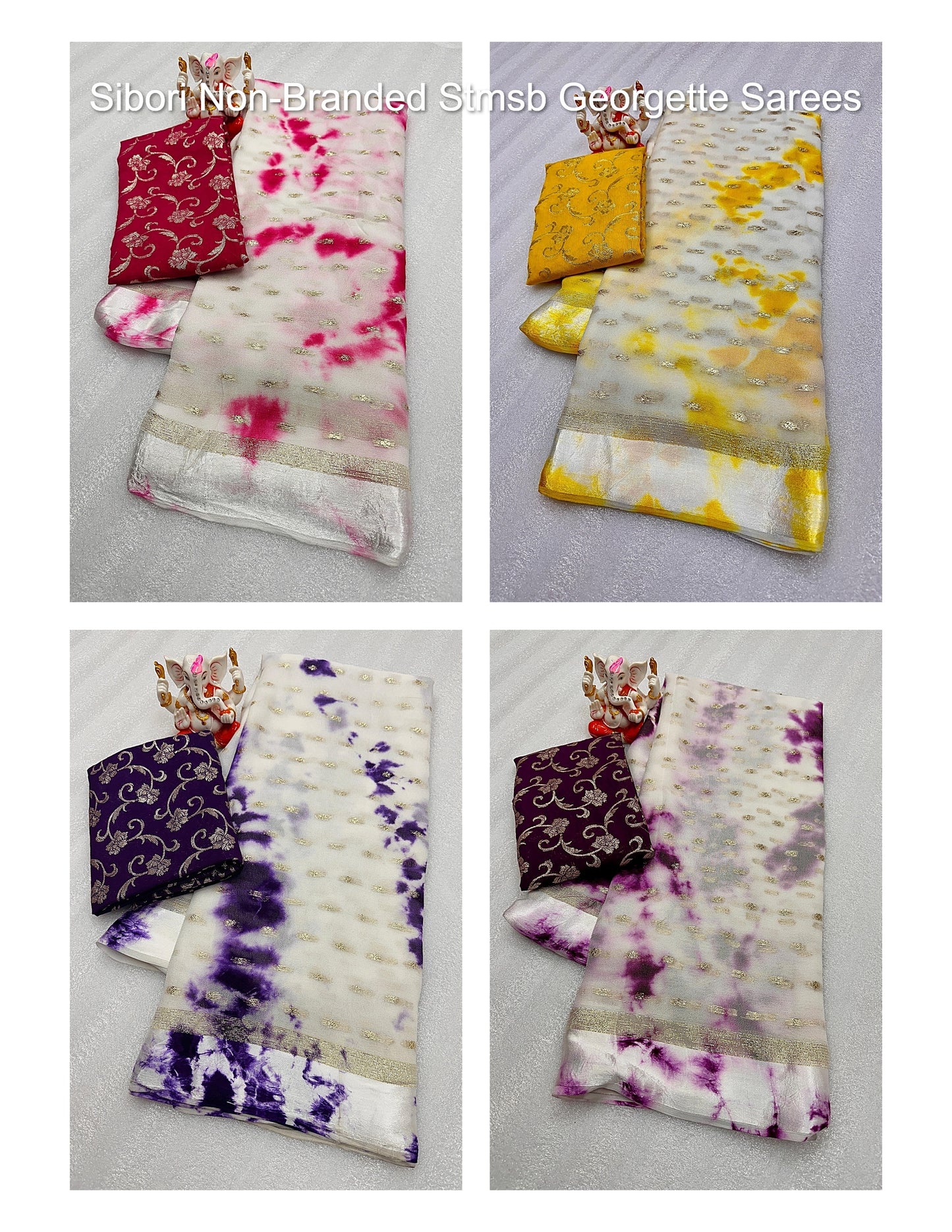 Sibori Non-Branded Stmsb Georgette Sarees