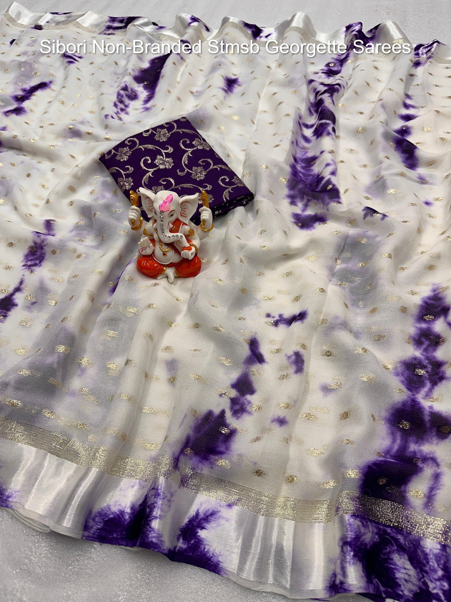 Sibori Non-Branded Stmsb Georgette Sarees