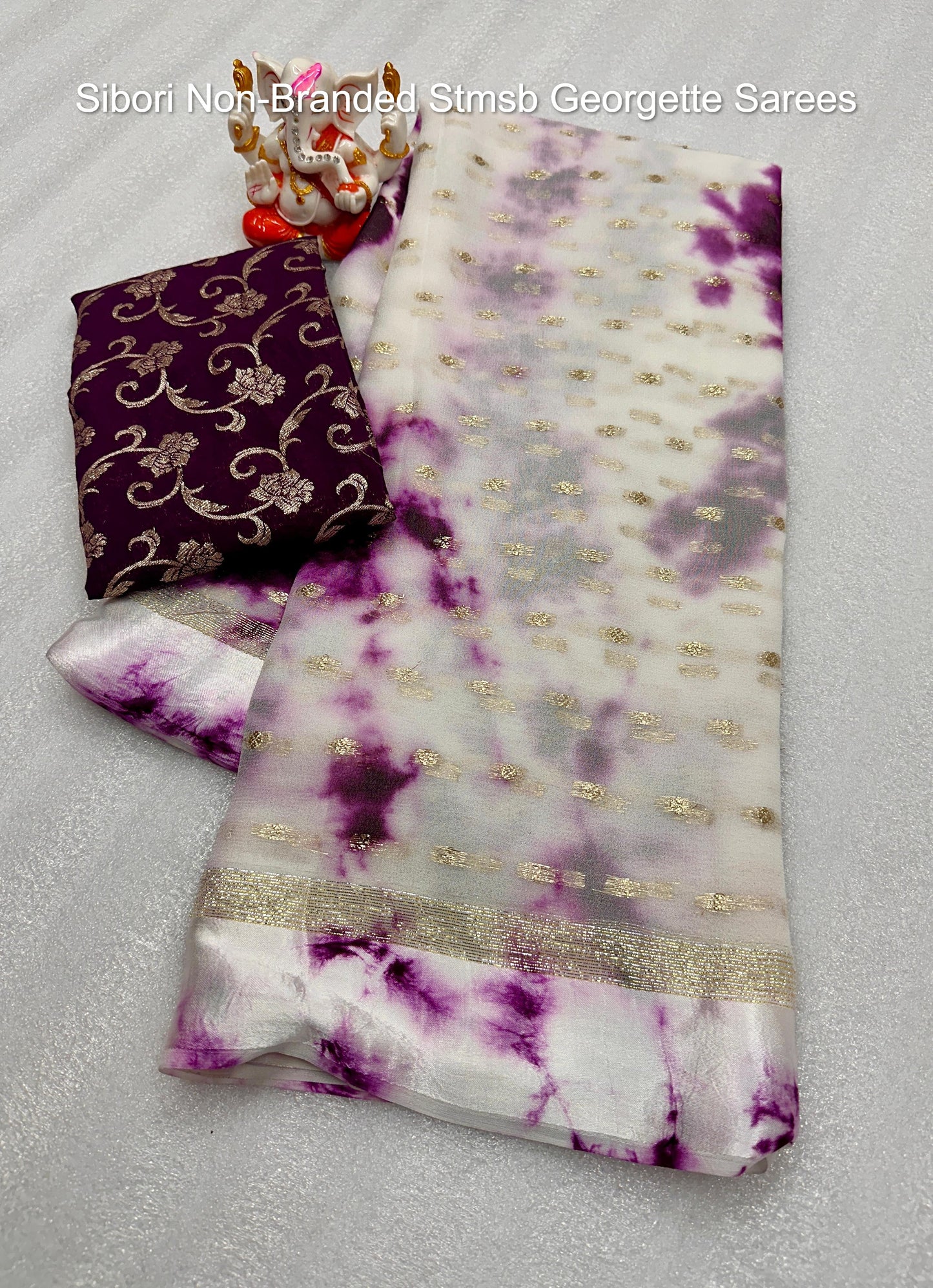 Sibori Non-Branded Stmsb Georgette Sarees