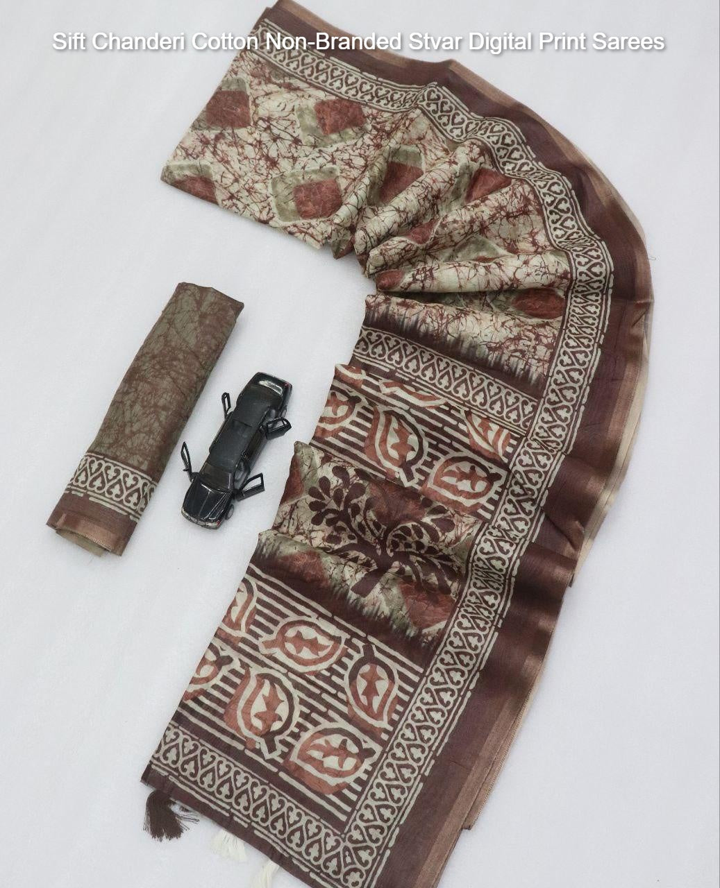 Sift Chanderi Cotton Non-Branded Stvar Digital Print Sarees