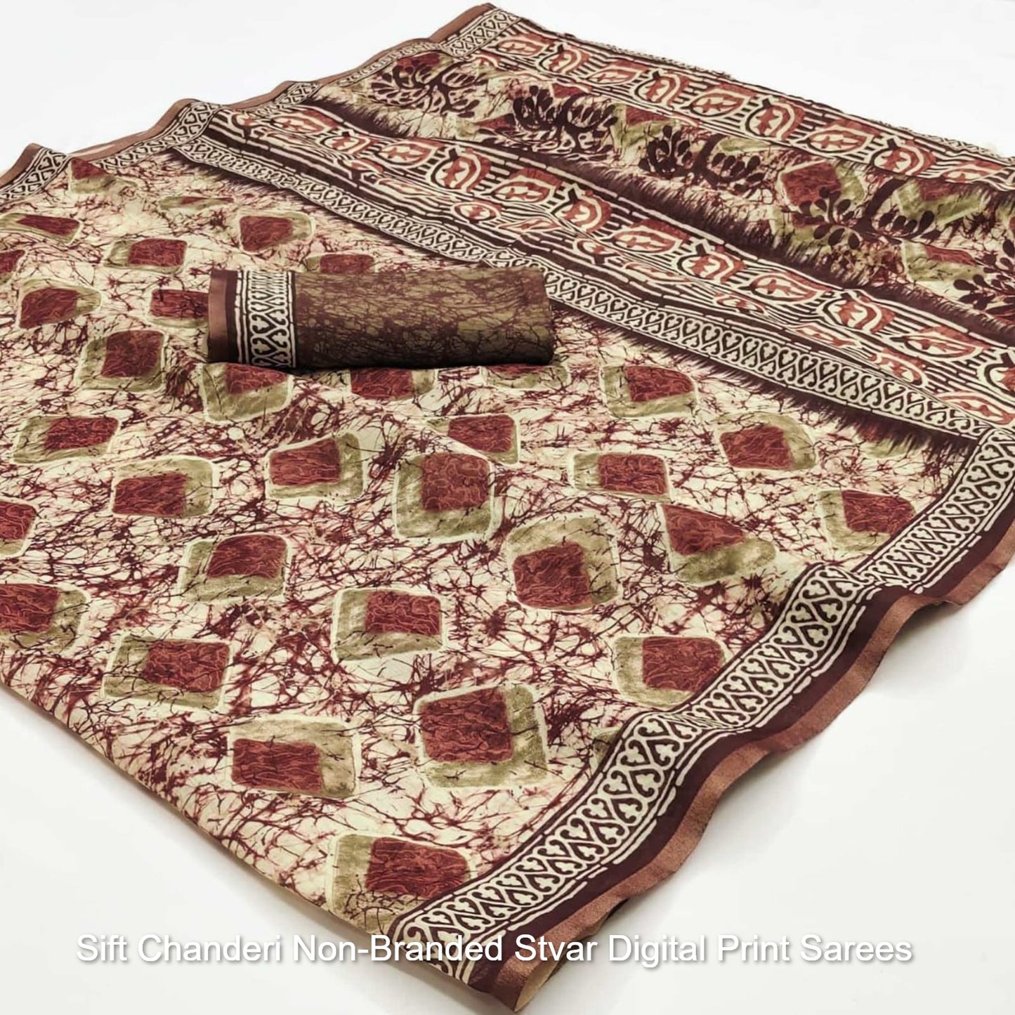 Sift Chanderi Non-Branded Stvar Digital Print Sarees
