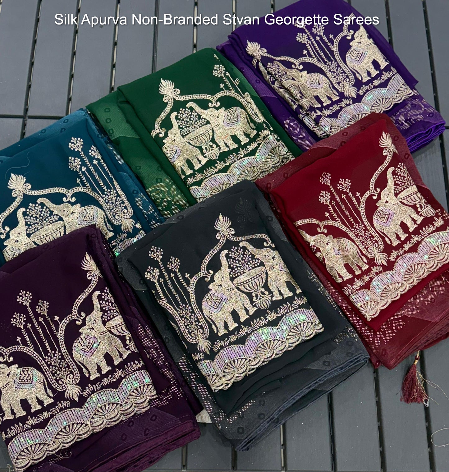 Silk Apurva Non-Branded Stvan Georgette Sarees