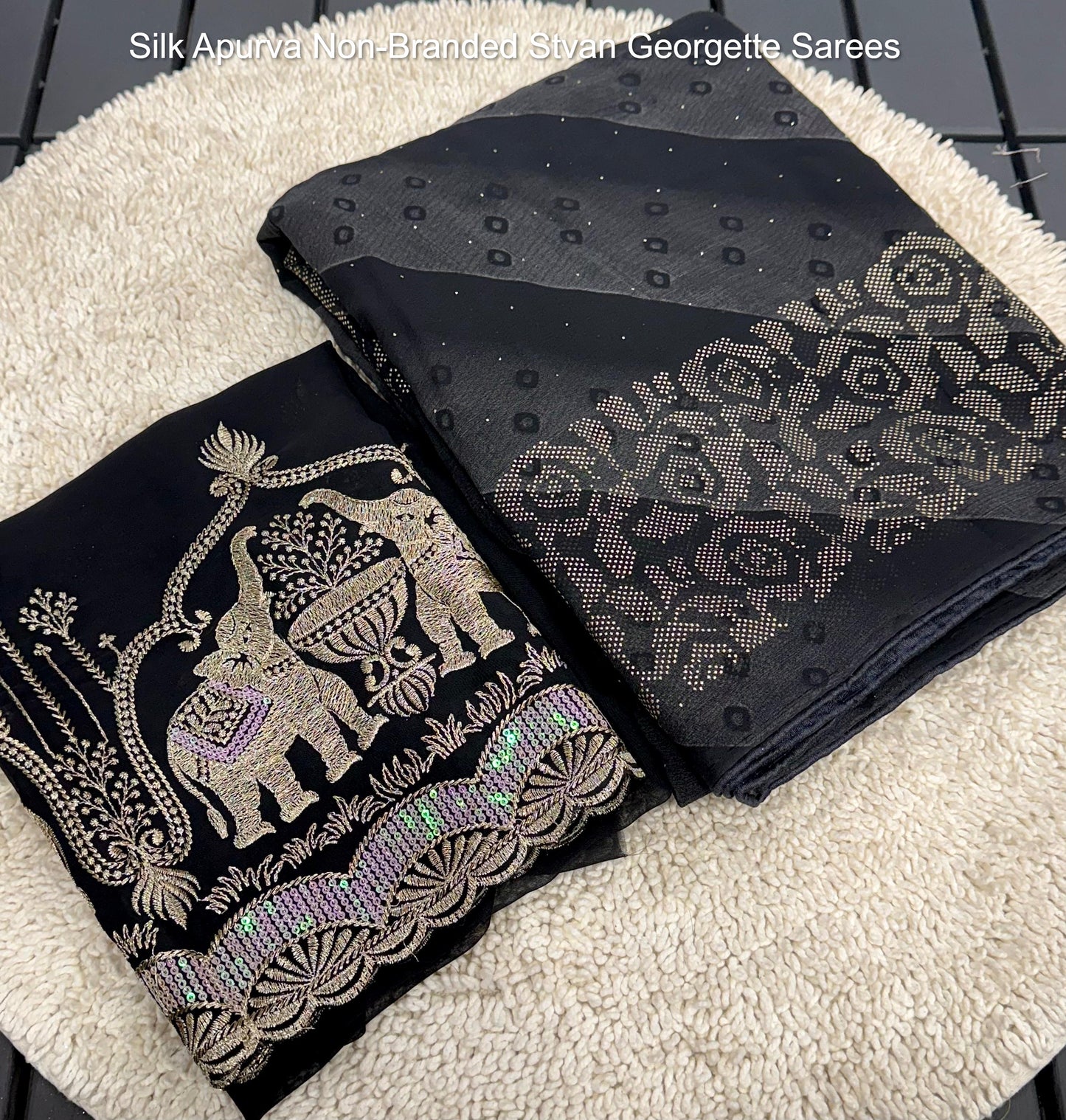 Silk Apurva Non-Branded Stvan Georgette Sarees